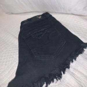 Hi-Rise distressed jean shorts
